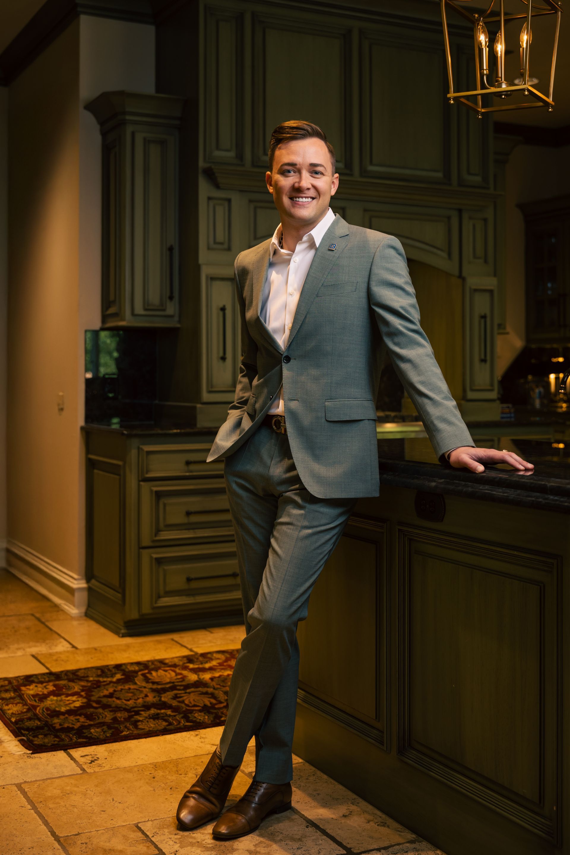 Tilmon Media professional commercial photography of a man in a grey suit